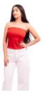 Cropped Blusa sem alça Top Feminina