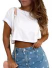 Cropped branco feminina