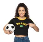 Cropped Brasil 5 Estrelas Adulto