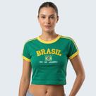 Cropped Brasil Bordada Feminina Cropped Brasil Bordada Feminina