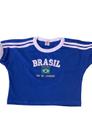 Cropped Brasil Bordada Feminina