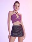 Cropped brilho roxo authoria
