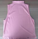 Cropped c/gola canelado tam. m rosa claro