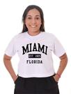 Cropped Camiseta Algodão Miami Florida Blusinha Feminina Academia