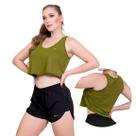 Cropped Camiseta Regata Fitness FemininoDryFit Atividade Físicas Academia - Cropped Camiseta Regata Fitness FemininoDryFit Atividade Físicas Academia -