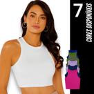 CROPPED CANELADO Feminino Regata Blusinha Fitness Camiseta Academia Corrida Yoga Top 846