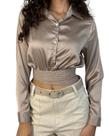 Cropped cetim com brilho REF102 Veshine