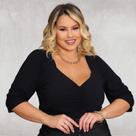 Cropped com Decote Franzido em Malha Canelada Plus Size
