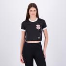 Cropped Corinthians Dry Logo Feminino Preto Cropped Corinthians Dry Logo Feminino Preto