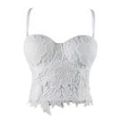 Cropped Corset Top Corpete Blusa Curta Bojo Renda Alça Preto Cropped Corset Top Corpete Blusa Curta Bojo Renda Alça Preto