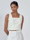 Cropped de Alfaiataria Off White Charlene - TAM P