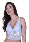 Cropped de Renda Blusa Regata com Bojo - C2 SUTIÃ CRIS