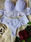 Cropped de Tule Bordado Cropped de Tule Bordado