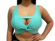 Cropped decote laço frente new collection