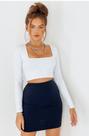 Cropped decote quadradinho