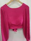 Cropped Duna Feminino Manga Bufante Essência Tam. M