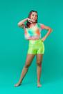 Cropped em tule estampado