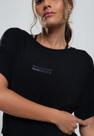Cropped Esportivo Amplo Manga Curta Malha Preto Salvatore