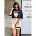 Cropped Estampado Modelagem Alongada 100% Algodão