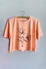 Cropped Estonado Flora - Coral