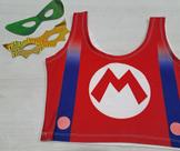 Cropped fantasia super mario e Luigi sublimação Tam P