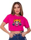 Cropped Feminina Blusa Manga Curta Estampa Meninas Poderosas Geek