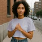 Cropped Feminino 100% Algodão Oversized