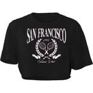 Cropped Feminino 100% Estampa Tendência Verão san francisco