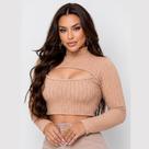 Cropped Feminino Abertura Frontal Bubble Bege M Moda Gringa Cropped Feminino Abertura Frontal Bubble Bege M Moda Gringa