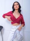 Cropped feminino ciganinha multiformas ombro a ombro