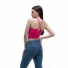 Cropped Feminino de Amarrar nas Costas Rosa