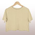 Cropped Feminino Estonado - Sustentável e Premium em Algodão 100%