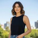 Cropped Feminino Liso Gola Careca- Habana Cropped Feminino Liso Gola Careca- Habana