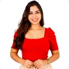 Cropped Feminino Manga Curta Tecido Canelado Malha Ribana