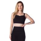 Cropped Feminino Nega Rio Decote Coração Preto
