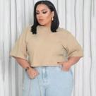 Cropped Feminino Para O Verão Plus Size Cropped Feminino Para O Verão Plus Size
