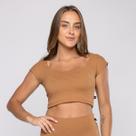 Cropped Fitness Feminino Corte Princesa Tecido textura Bojo