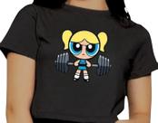 Cropped Infantil Blusa Manga Curta Top Estampa Meninas Poderosas Lindinha Geek