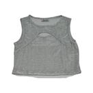 Cropped Juvenil Mica Abertura Frontal Glitter