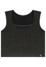 Cropped Juvenil Preto Menina Vic Vicky