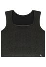 Cropped Juvenil Preto Menina Vic Vicky