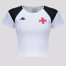 Cropped Kappa Vasco Supp Emma Feminino Branco e Preto