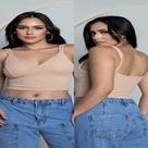 Cropped Lara Alça Dupla Moda Blogueira