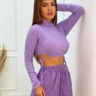 Cropped lilás