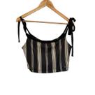 Cropped Listrado Preto e Branco Missbella