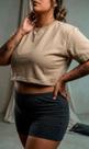 Cropped Moletinho Plus Size Despojado Estiloso Confort 223 Cropped Moletinho Plus Size Despojado Estiloso Confort 223