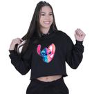 Cropped Moletom Feminino Lilo and Angel Love