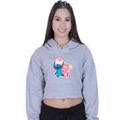 Cropped Moletom Feminino Lilo e angel Love