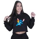 Cropped Moletom Feminino Lilo Stitch Arma Cropped Moletom Feminino Lilo Stitch Arma