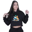 Cropped Moletom Feminino Lilo Stitch Banho